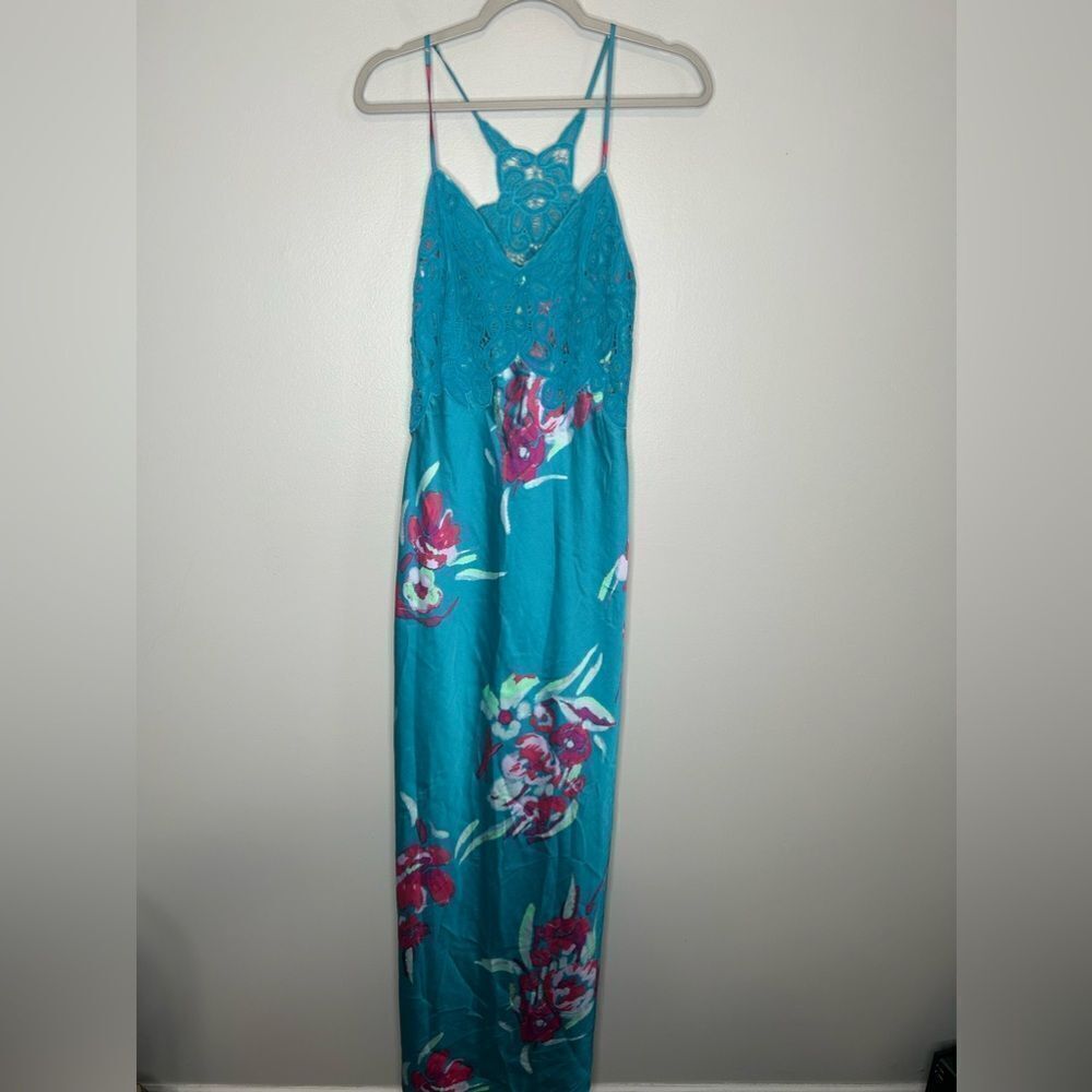 Free People Forever Yours Satin Printed Maxi Dress NWT - Picture 5 of 6